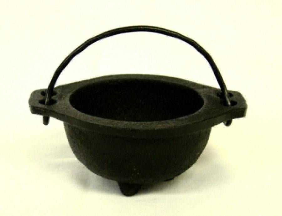 Oval Cast Iron Cauldron 4"L x 2.75"W x 2.5"H