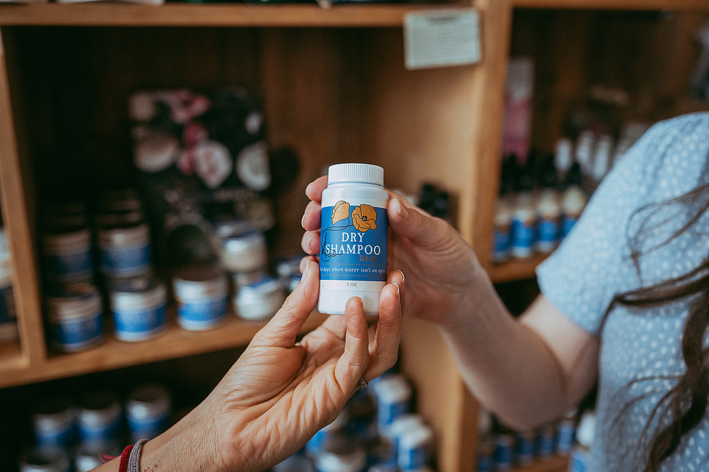 Herbal Dry Shampoo Powder, DARK 1 oz