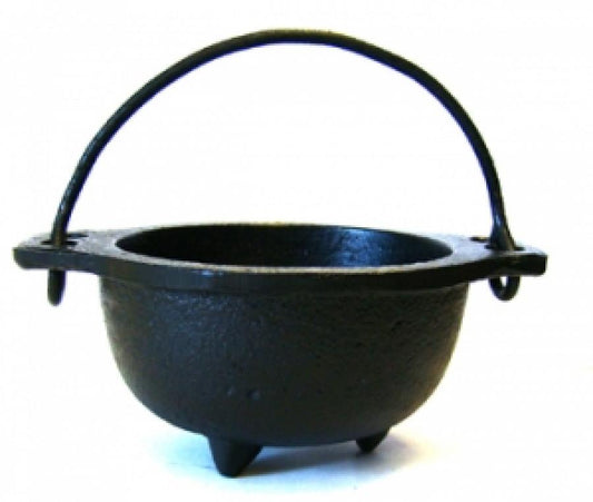 Oval Cast Iron Cauldron 4"L x 2.75"W x 2.5"H