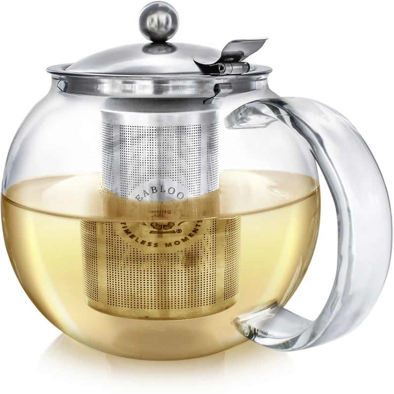 TeaBloom Round All-in-One Glass Teapot round