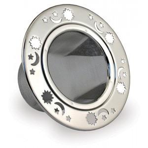 Wide Rimmed Metal Tea Strainer